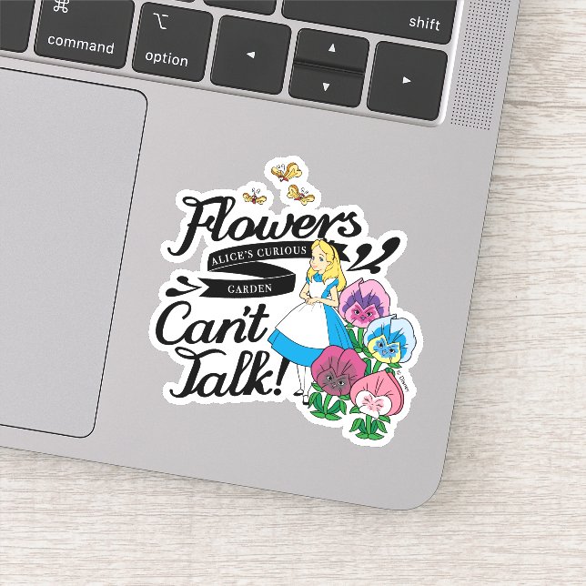Alice In Wonderland | Alice & The Flowers Sticker (Detail)