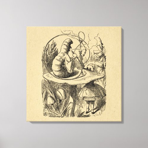 Alice in Wonderland Alice with the Caterpillar Canvas Print