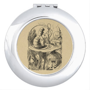 Alice in Wonderland Alice with the Caterpillar Compact Mirror