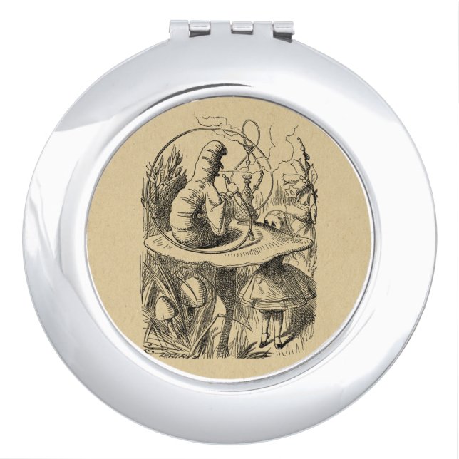 Alice in Wonderland Alice with the Caterpillar Compact Mirror (Front)