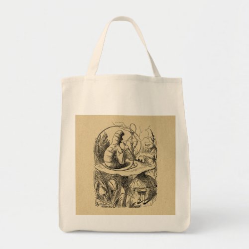 Alice in Wonderland Alice with the Caterpillar Tote Bag