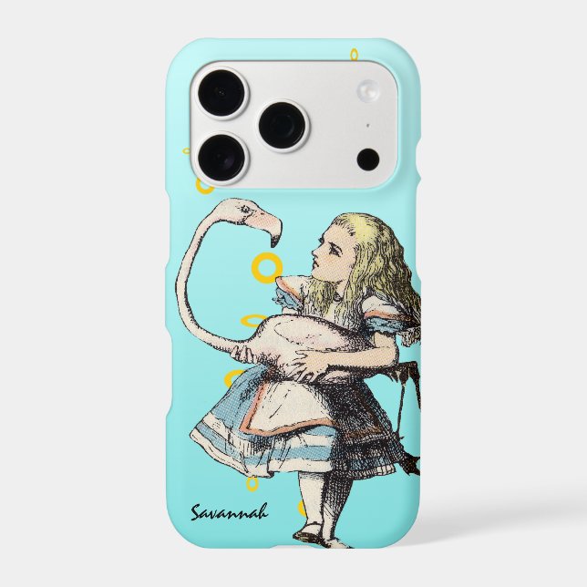Alice In Wonderland and A Flamingo Case-Mate iPhone Case (Back)