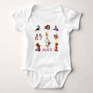 Alice in Wonderland and Friends Baby Bodysuit