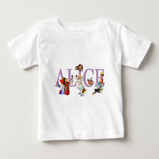 Alice in Wonderland and Friends Baby T-Shirt (Front)