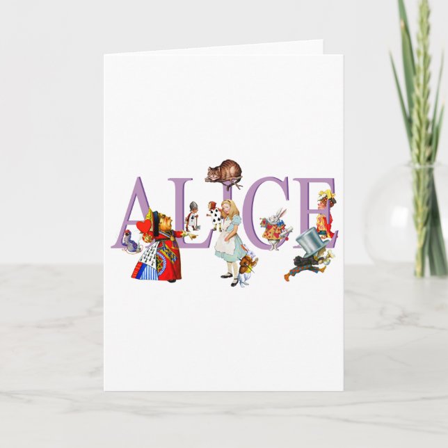 Alice in Wonderland and Friends Card (Front)