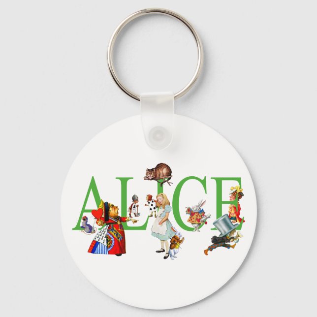 ALICE IN WONDERLAND AND FRIENDS KEYCHAIN (Front)