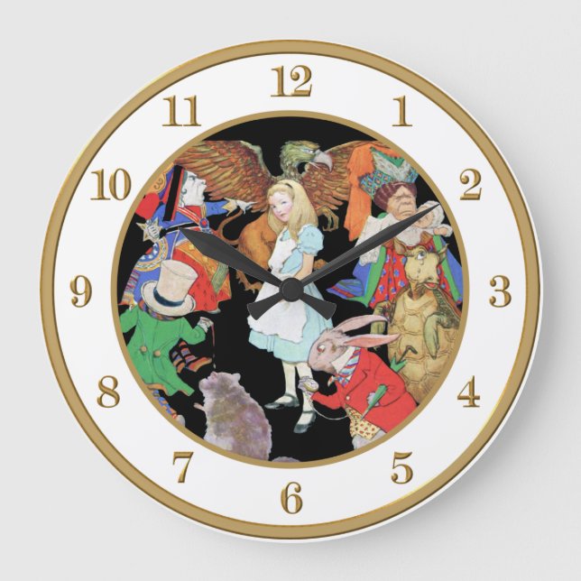 Alice in Wonderland and Friends. Large Clock (Front)