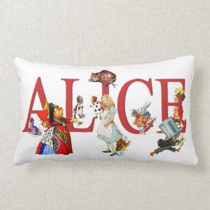 alice in wonderland throw pillows