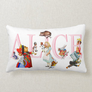 Alice in Wonderland and Friends Lumbar Pillow
