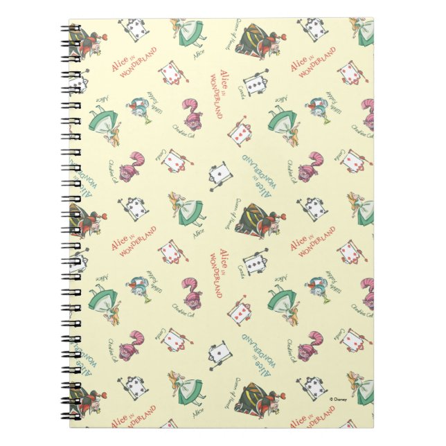 Alice In Wonderland and Friends | Pattern Notebook (Front)