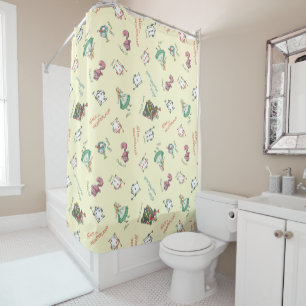 Alice In Wonderland and Friends   Pattern Shower Curtain