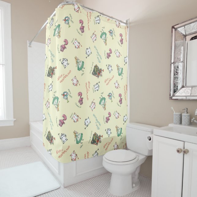 Alice In Wonderland and Friends | Pattern Shower Curtain (In Situ)
