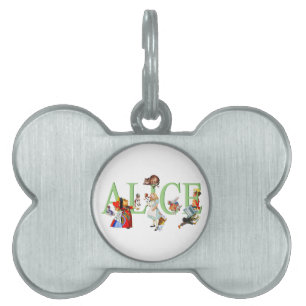 Alice in Wonderland and Friends Pet Name Tag