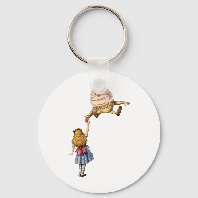 Alice in Wonderland and Humpty Dumpty Keychain (Front)