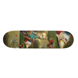 Alice in Wonderland and the Bosch Birds SKATEBOARD Deck