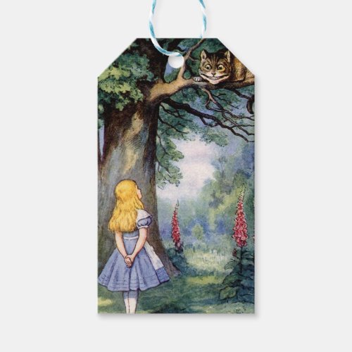  Alice in Wonderland and the Cheshire Cat Gift Tags