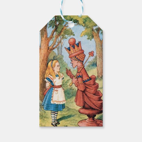  Alice in Wonderland and the Chess Queen Gift Tags