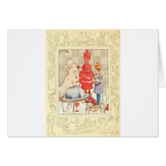 Alice in Wonderland and the Fish Riddle Card
