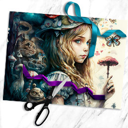 Alice in Wonderland and the Magic Mushrooms Tissue Paper