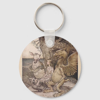 Alice in Wonderland and the Mock Turtle Keychain