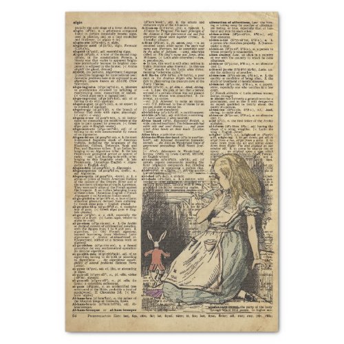 Alice in Wonderland and the White Rabbit Tissue Paper