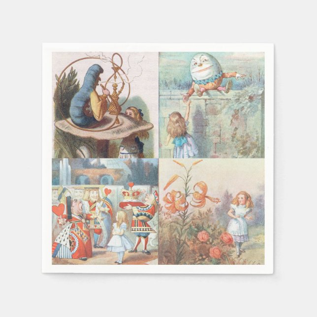 Alice in Wonderland And Through the Looking Glass Napkins (Front)
