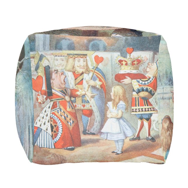 Alice in Wonderland and Through the Looking Glass  Pouf (Front)
