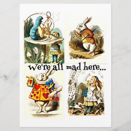 Alice In Wonderland Artgift for rabbit lover Menu