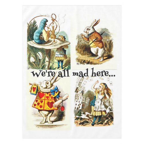 Alice In Wonderland Artgift for rabbit lover Tablecloth