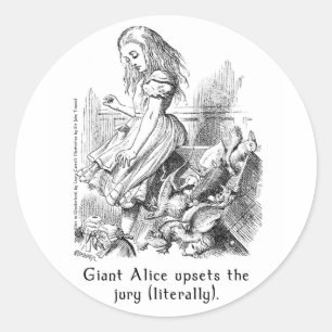 Alice in Wonderland Art Stickers in 2 Sizes