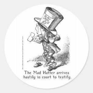 Alice in Wonderland Art Stickers in 2 Sizes