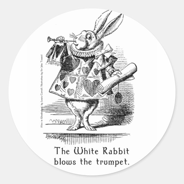 Alice in Wonderland Art Stickers in 2 Sizes (Front)