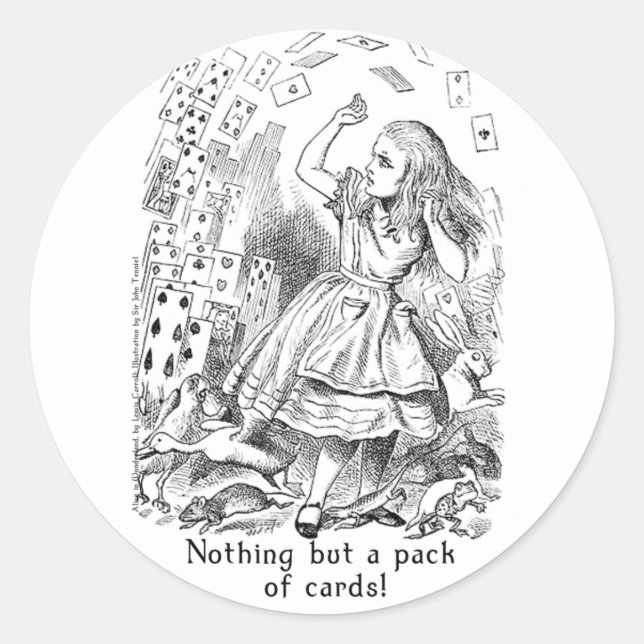 Alice in Wonderland Art Stickers in 2 Sizes (Front)