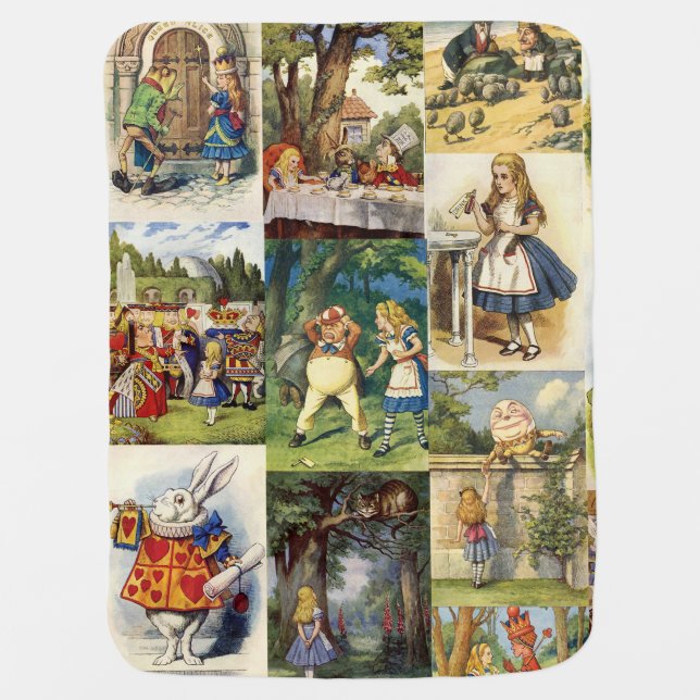 Alice in Wonderland Baby Blanket (Front)