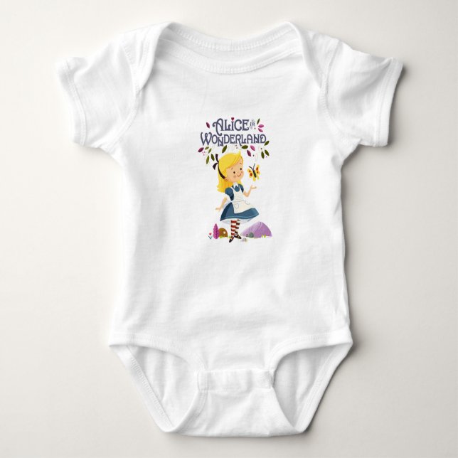 Alice in Wonderland Baby Bodysuit (Front)