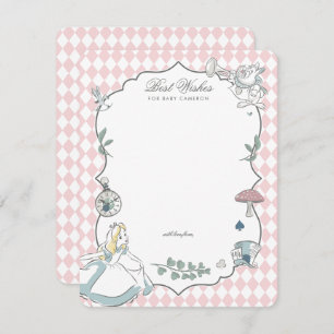 Alice in Wonderland Baby Shower Best Wishes Note Card