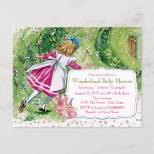 Alice in Wonderland Baby Shower Invitation