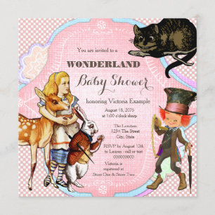 Alice in Wonderland Baby Shower Invitation