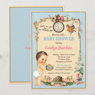 Alice in Wonderland Baby Shower Invitation