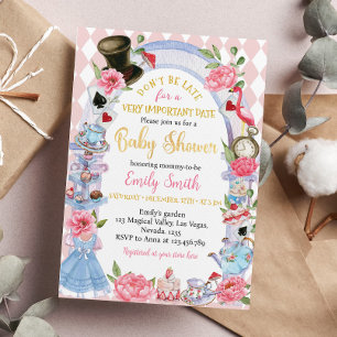Alice in Wonderland Baby Shower Invitation
