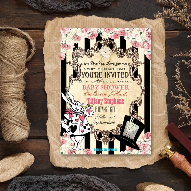 Alice in Wonderland Baby Shower Invitation (Creator Uploaded)