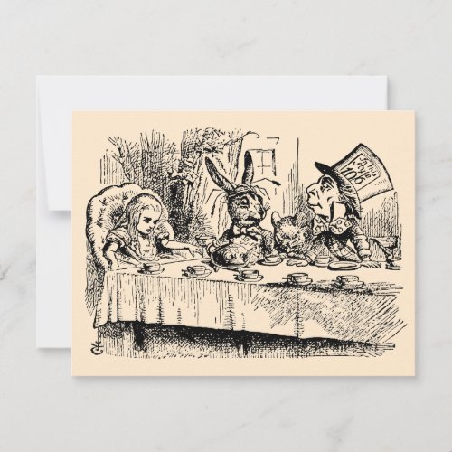 Vintage Alice in Wonderland Baby Shower Personalized Invites