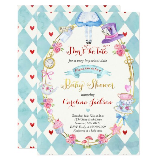 Alice In Wonderland Baby Shower Invitation | Zazzle.com