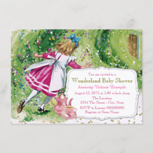 Alice in Wonderland Baby Shower Invitation