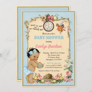 Alice in Wonderland Baby Shower Invitation -Latina