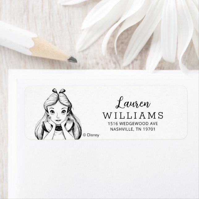 Alice in Wonderland Baby Shower Label (Insitu)