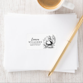 Alice in Wonderland Baby Shower Label