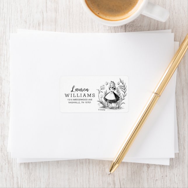 Alice in Wonderland Baby Shower Label (Insitu)