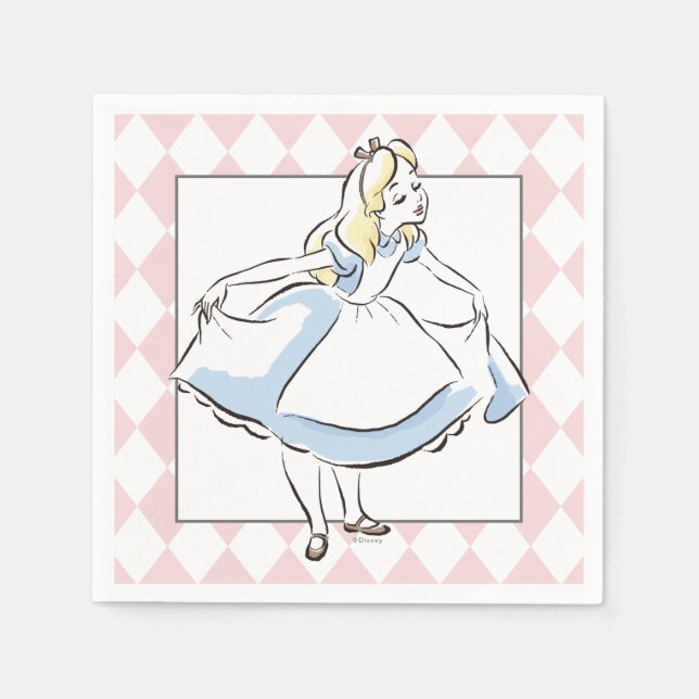 Alice in Wonderland Baby Shower Napkins (Front)