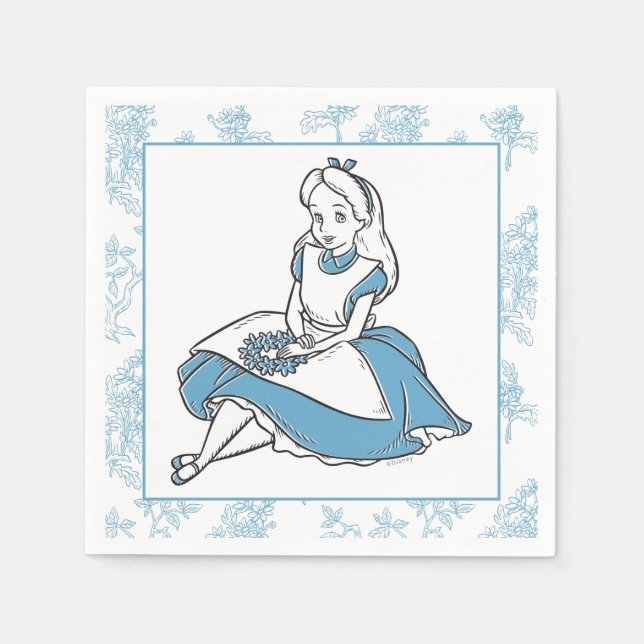 Alice in Wonderland Baby Shower Napkins (Front)